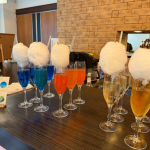 ウェルカムに綿菓子ドリンクを取り入れました。|738176さんのララシャンス 太陽の丘の写真(2564578)