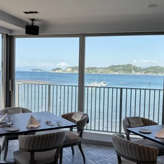レストランからも海を一望できます