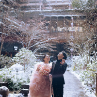 当日は雪の魔法にかかりました。