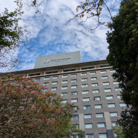 お庭から見たグランドプリンスホテル高輪