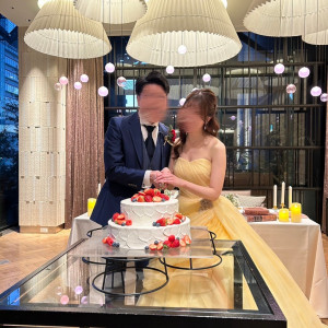 ケーキもシンプルにしましたが十分可愛かったです！|738649さんのMEDI（メディー）の写真(2377367)