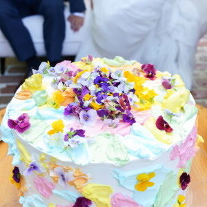 こだわったケーキペインティングの写真です|738813さんのTHE NIDOM RESORT WEDDING  ニドムリゾートウエディングの写真(2575088)