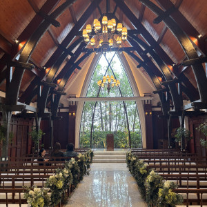 自然光がいっぱい入るチャペル|738916さんのARBRE ORANGE（アーブルオランジュ）●BRASSグループの写真(2597204)