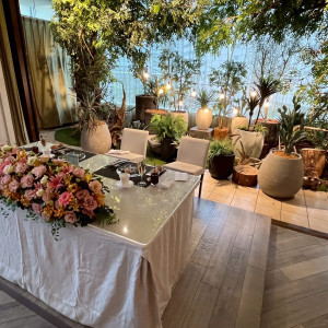 新郎新婦席|738998さんのTHE CLASSICA BAY RESORT （ザ クラシカ ベイリゾート）の写真(2568545)