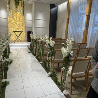 ステージ上の装花も変更可能