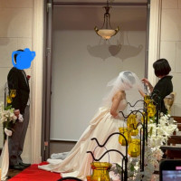 母にヴェールダウンをしてもらいました