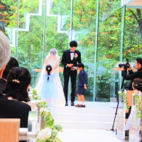 リングボーイとリングガールをやってもらいました。
