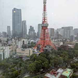 雨の日のスカイバンケットから東京タワーがこのように見えます。|739077さんのザ・プリンス パークタワー東京の写真(2516037)
