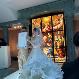 結婚証明書お披露目