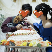 見た目も味も素敵なウェディングケーキでした！