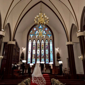 式場に入った時の景色|739448さんのST.MARGARET WEDDING（セント・マーガレット ウエディング）の写真(2577621)