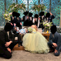 メイン装花・ソファースタイルでのドレスの見え方