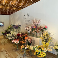 装花展示コーナー。
