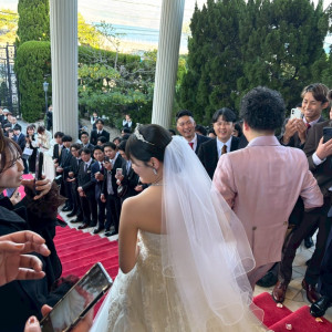 大階段|740050さんのベイサイド迎賓館（鹿児島）/テイクアンドギヴ・ニーズウェディングの写真(2608069)