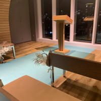 水色の絨毯が爽やか