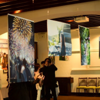 写真展。受付後の待合時間を有効的に使える工夫をしました。