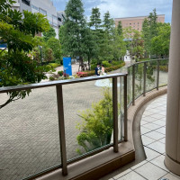 外で写真を撮った