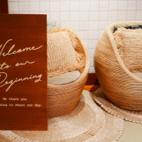 披露宴会場前のホワイエ