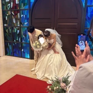挙式の退場シーンです。