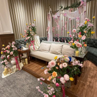 高砂です。
後ろのリボンカーテンは自作です。