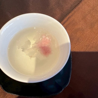 控室で出された桜湯