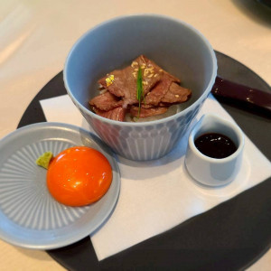 メニューにスペシャルメニューと記載しお肉料理の後に出しました|740468さんのIRIS WATER TERRACE AYAMEIKE(イリスウォーターテラスあやめ池)の写真(2530793)