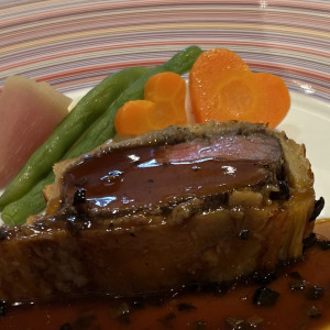 レイノーの食器とお料理がとても良く合っていました。|740506さんのアーモニーアグレアーブル(旧:マノワール・ディノ)/テイクアンドギヴ・ニーズウェディングの写真(2543560)