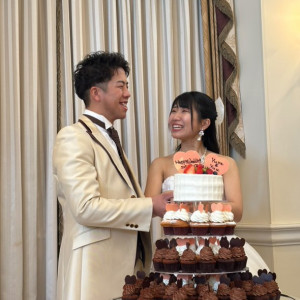 ケーキ入刀|740550さんのガーデンテラス福岡ホテル&リゾートの写真(2397043)