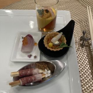 試食の料理