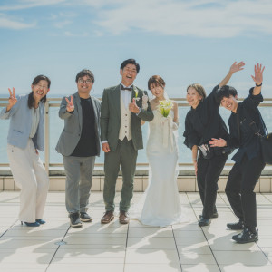 テラスでスタッフさんと！1番好きな写真です。|740948さんのAT TERRACE ninomiyaの写真(2391973)