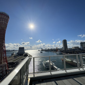 テラスからの景色が素敵でした|741128さんのノートルダム神戸/FIVESTAR WEDDINGの写真(2468200)