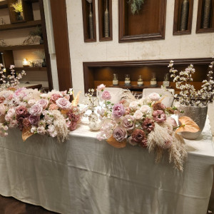 メインテーブル|741423さんの表参道TERRACE/テイクアンドギヴ・ニーズウェディングの写真(2400481)