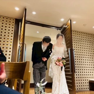 父と入場