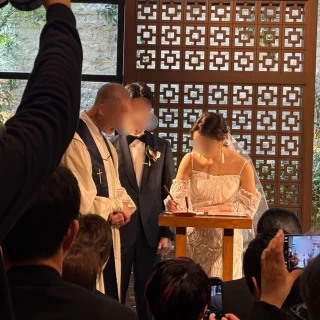 結婚証明書へ記名
