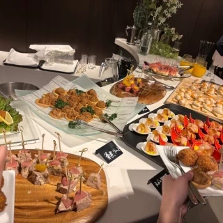 プレパーティーの料理です