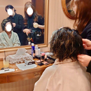 ドレスと着物でアイシャドウの色を変えてもらいました|741677さんのSt. ヴァレンタイン福山/FIVESTAR WEDDINGの写真(2410061)
