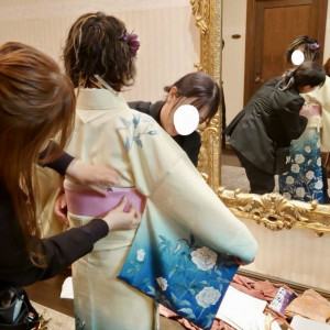 綺麗な着付けをして下さいます|741677さんのSt. ヴァレンタイン福山/FIVESTAR WEDDINGの写真(2411788)