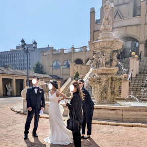 爽やかな日で外でも写真撮影ができました|741677さんのSt. ヴァレンタイン福山/FIVESTAR WEDDINGの写真(2410034)