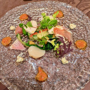 季節の野菜と地鶏　生ハムのプレッセ|741677さんのSt. ヴァレンタイン福山/FIVESTAR WEDDINGの写真(2408690)