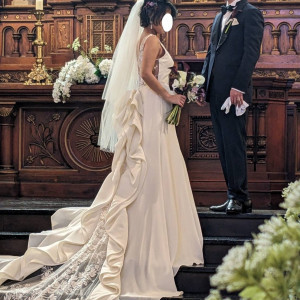 階段に上がっています|741677さんのSt. ヴァレンタイン福山/FIVESTAR WEDDINGの写真(2408718)
