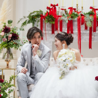後ろの装花がお気に入り