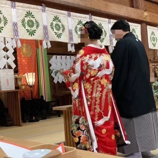 拝殿にて挙式