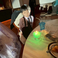 虹色に色が変わるキャンドル