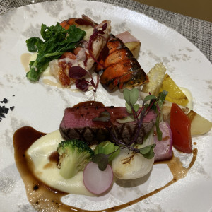 肉料理と魚料理|742128さんのATOLL TERRASSE 鴨川（アトールテラスカモガワ）●BRASSグループの写真(2419150)