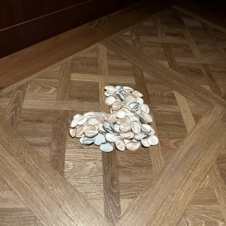 フラワーシャワーを集めておいてくれました