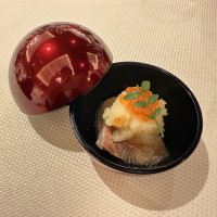 漬け勘八、イクラと柚子胡椒のおろし和え