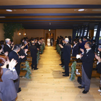 祭壇から挙式会場をみた様子です
