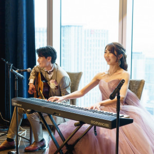 新郎新婦の演奏です|742703さんのラグナヴェール プレミア（LAGUNAVEIL PREMIER）の写真(2419816)