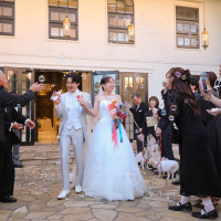 ゲストの方にシャボン玉を渡して吹いてもらいました