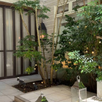 緑が多いガーデン。梅田とは思えない空間